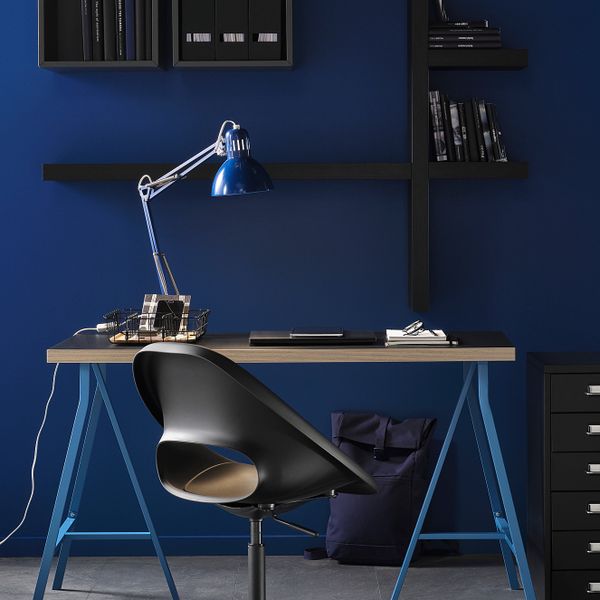 Стол, черный фанера/синий 120x60 см IKEA LINNMON ЛИННМОН / LERBERG ЛЕРБЕРГ 193.308.35 - схема-чертеж с размерами