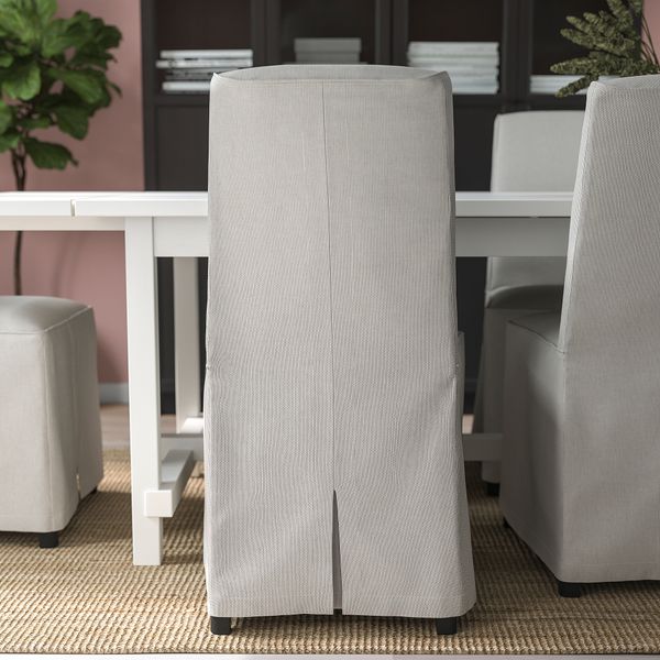 Стул с длинным чехлом, черный, Kolboda бежевый, темно-серый IKEA BERGMUND БЕРГМУНД 693.842.51 - фото 10