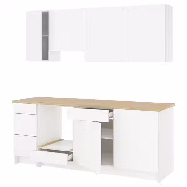 KNOXHULT Кухня - белый каркас 220x61x220 см - фото 1