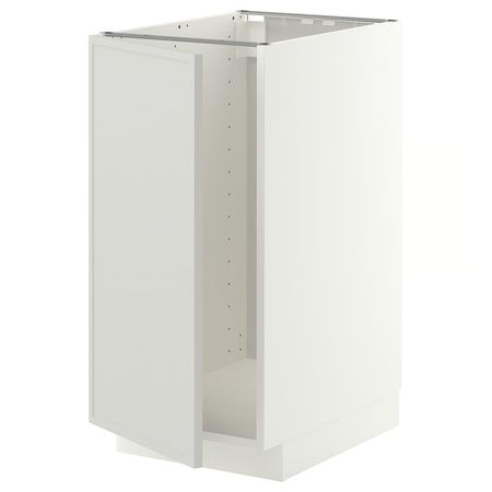 METOD Напольный шкаф п/мойку/сорт мусора - белый/Aspudden светло-серый 40x60 см