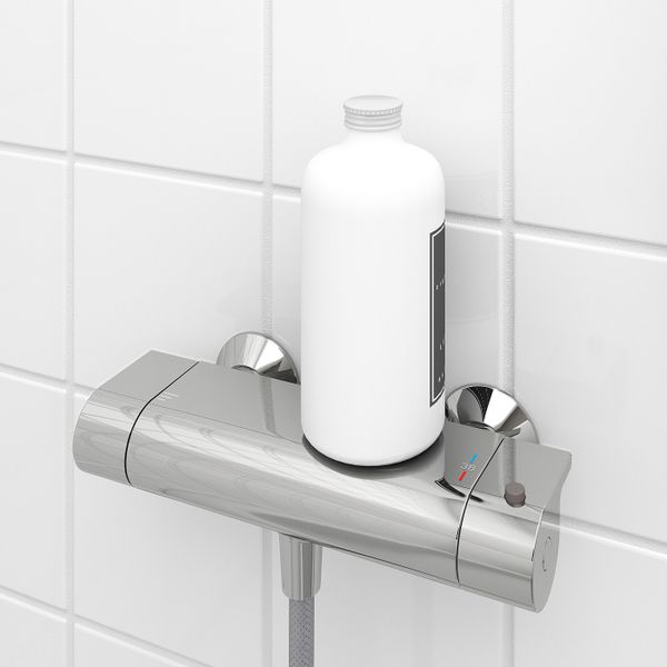 Термостатический смеситель для душа, хромированный 150 мм IKEA VALLAMOSSE ВАЛЛАМОССЕ 303.496.59 - фото 3