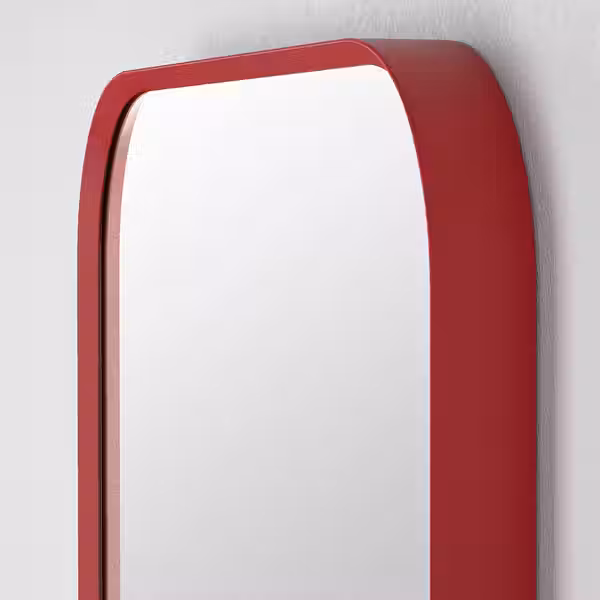 LINDBYN Зеркало - красный 28x60 см - схема-чертеж с размерами