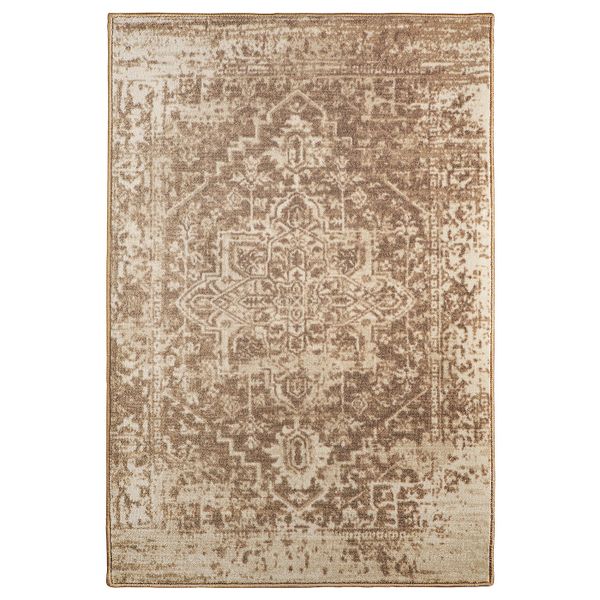 Ковер, короткий ворс, с рисунком, бежевый, 80x125 см IKEA ГЕРЛЕВ 404.537.11 - фото 1