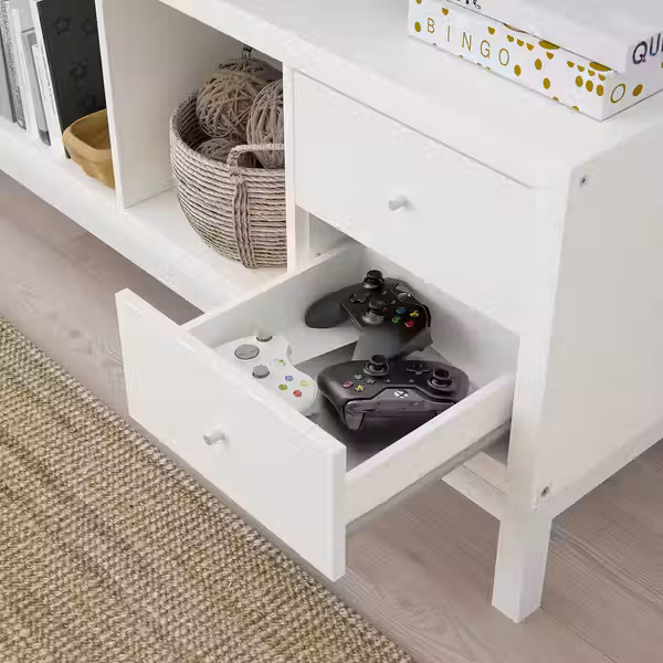 KALLAX Вставка с 2 ящиками - глянцевый белый 33x33 см - фото 3