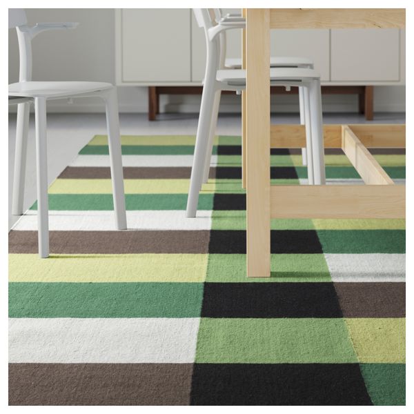 Ковер, безворсовый СТОКГОЛЬМ, в клетку ручная работа, зеленый в клетку зеленый (250x350 см) - схема-чертеж с размерами