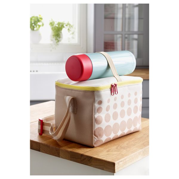 Сумка-холодильник КУЛЛАР, бежевый (22x16x19 см) - схема-чертеж с размерами