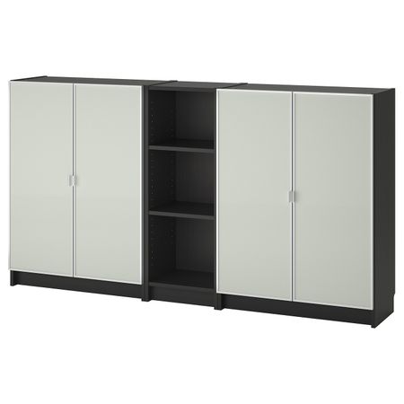 Стеллаж, черно-коричневый 200x30x106 см IKEA BILLY БИЛЛИ / MORLIDEN МОРЛИДЕН 092.439.71
