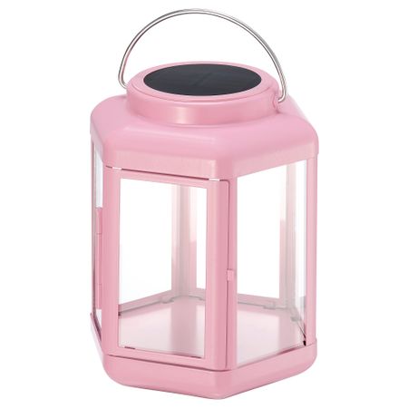 Настольная Светодиодная лампа, солнечная батарея, фонарь, розовый, 17 см IKEA SOLVINDEN 005.935.39