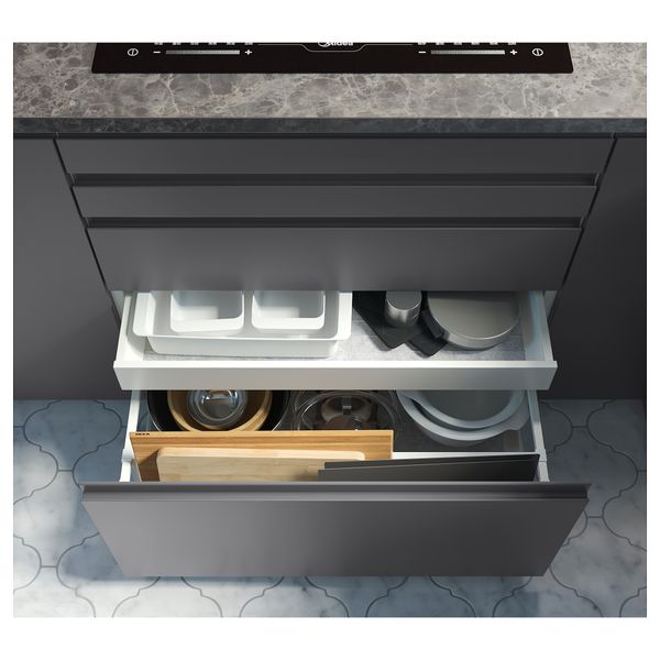 Столешница, темно-серый под мрамор, ламинат, 186x2.8 см IKEA EKBACKEN ЭКБАККЕН 403.971.69 - фото 8