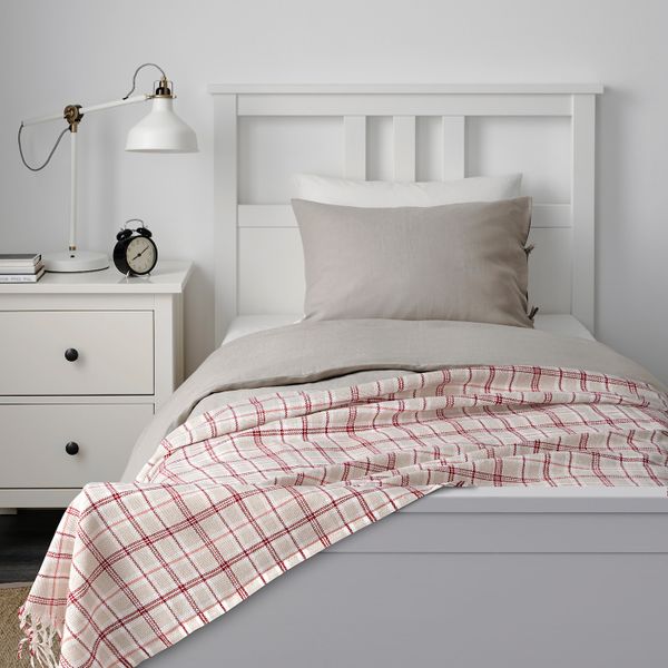 Плед, клетка/красный 130x180 см IKEA НОРДХИЛЬД 304.690.86 - фото 2