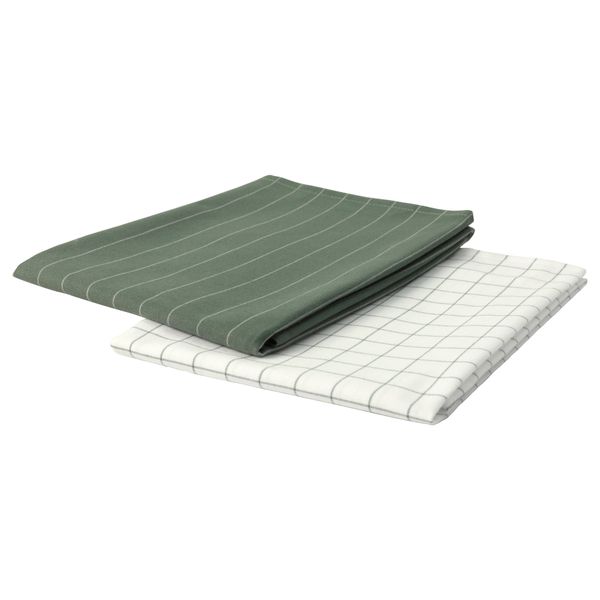 Полотенце кухонное ИКЕА/365+, зеленый, белый (50x70 см) - схема-чертеж с размерами