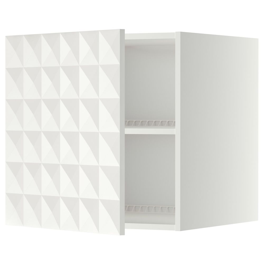 Верхний шкаф на холодильник, морозильник МЕТОД, белый, Гэррестад белый - схема-чертеж с размерами