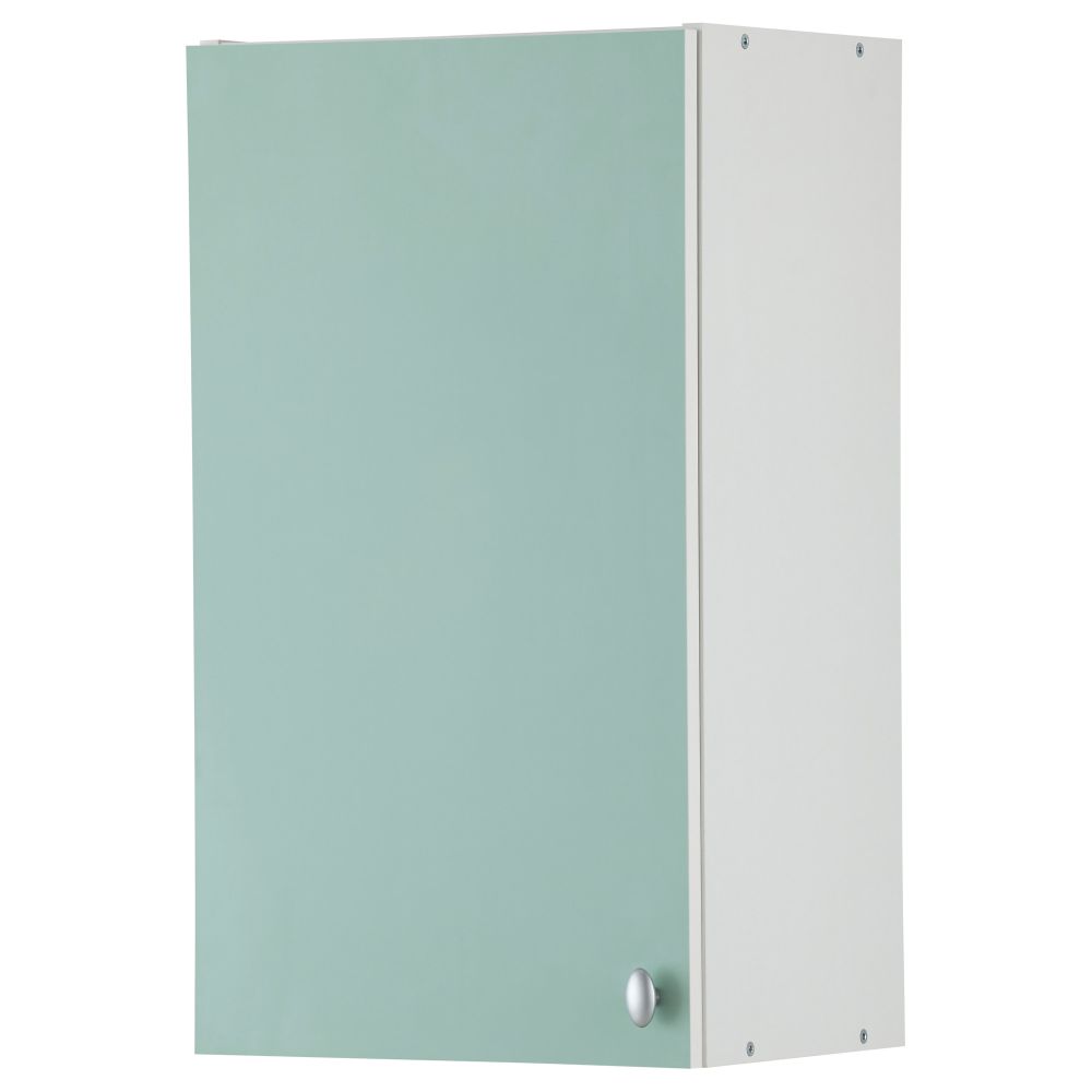 Навесной шкаф с дверцей АЛЬБРУ, светло-зеленый (40x70 см) - фото 1