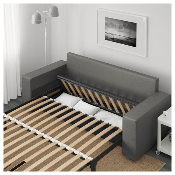 3-местный диван-кровать ВИЛАСУНД, Бурред серо-зеленый - фото 4