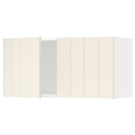 Навесной шкаф с 2 дверями МЕТОД, белый, Хитарп белый с оттенком (80x40 см)