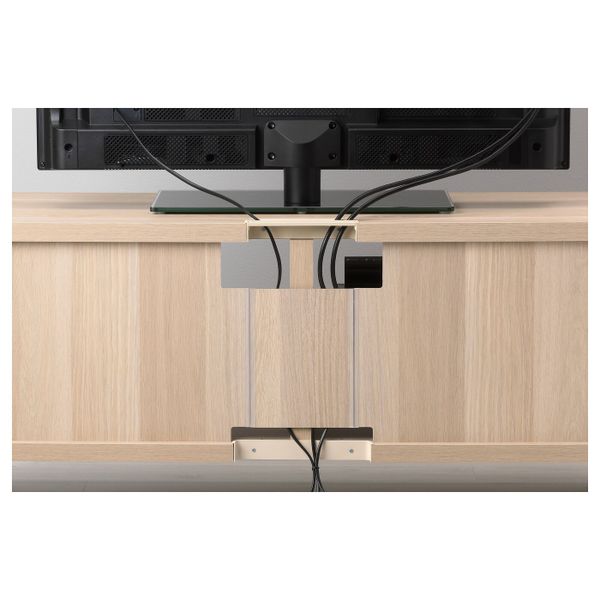 Тумба для ТВ с ящиками, под беленый дуб, Сельсвикен глянцевый/серо-зеленый светлый, 120x40x48 см IKEA БЕСТО 291.980.67 - схема-чертеж с размерами