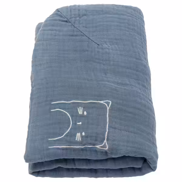 VÄDRA Чехол на пеленальную подстилку - бежевый/синий 48x74 см - фото 1