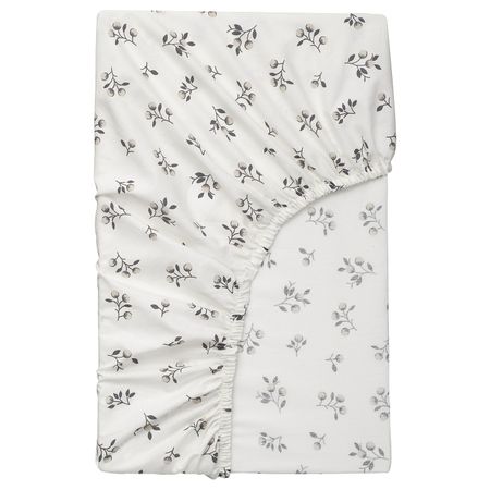 Простыня натяжная, с цветочным орнаментом 180x200 см IKEA SANDLUPIN САНДЛУПИН 904.707.70