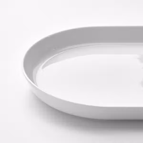 IKEA 365+ Блюдо - белый 36x20 см - схема-чертеж с размерами