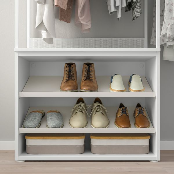 Гардероб с полкой для обуви+2 двери 115-140x42x241 см IKEA OPPHUS ОПХУС 693.243.37 - схема-чертеж с размерами