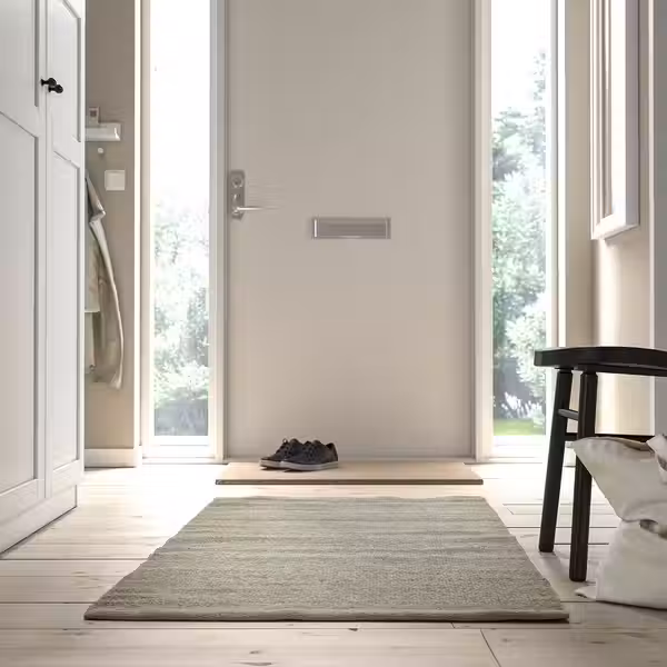 TIDTABELL ТИДТАБЕЛЛ Ковер, безворсовый - серый 80x150 см - схема-чертеж с размерами