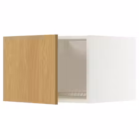 METOD Верхний шкаф д/холодильн/морозильн - белый/Sinarp дубовый шпон 60x40 см