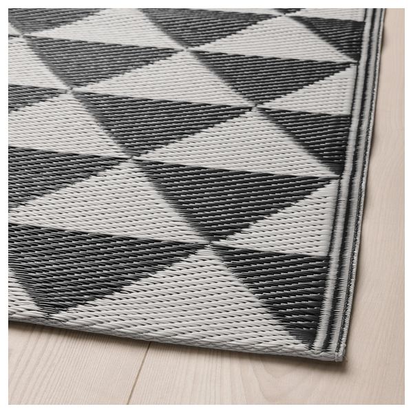 Ковер безворсовый, для дома/улицы СОММАР 2018, черный/серый (75x200 см) - фото 2