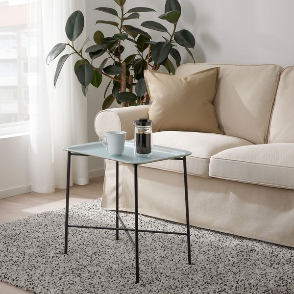 Сервировочный столик для дома, улицы, 56x36 см, темно-серый, серый IKEA KUNGSHATT КУНГСХАТТ 904.626.90 - фото 4