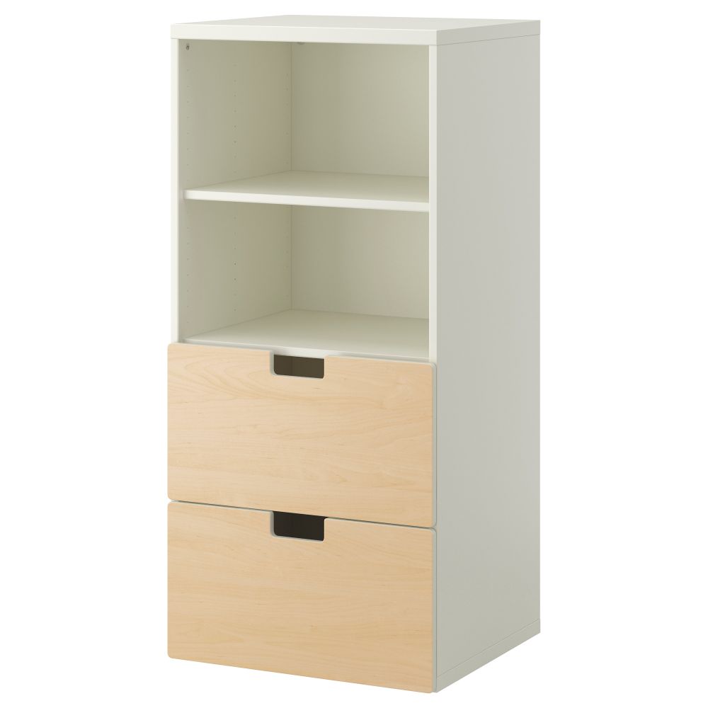 Комбинация для хранения СТУВА, белый, береза (60x50x128 см) - фото 1