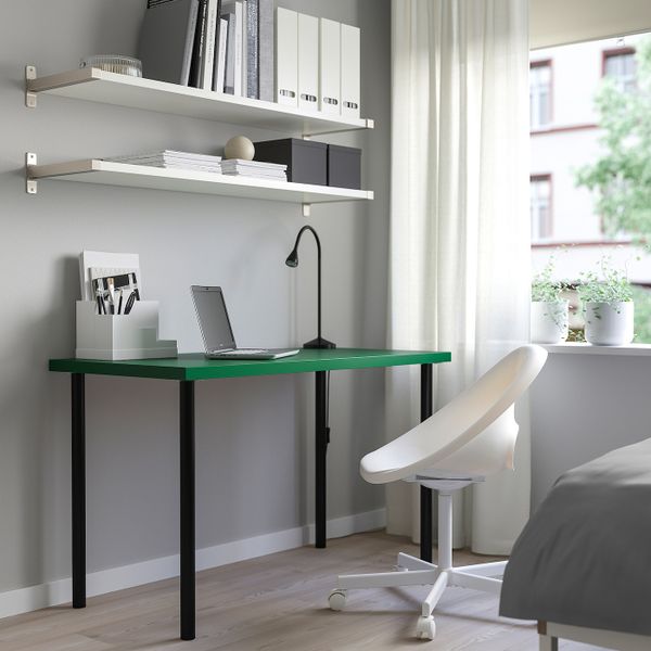 Стол, зеленый/черный 120x60 см IKEA LINNMON ЛИННМОН / ADILS АДИЛЬС 593.354.97 - схема-чертеж с размерами