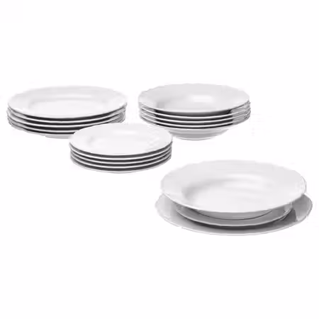 UPPLAGA Сервиз,18 предметов - белый