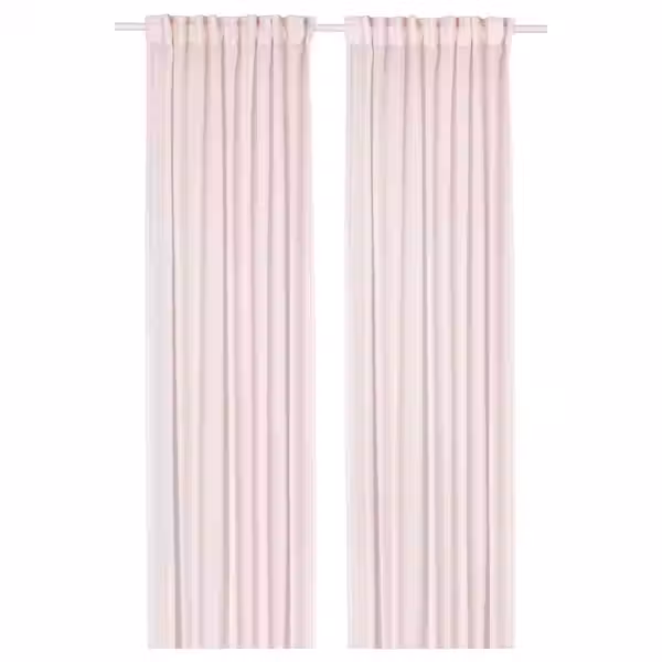 STENFRÖ СТЕНФРЁ Гардины, 2 шт. - розовый/с лентой 145x300 см - фото 1