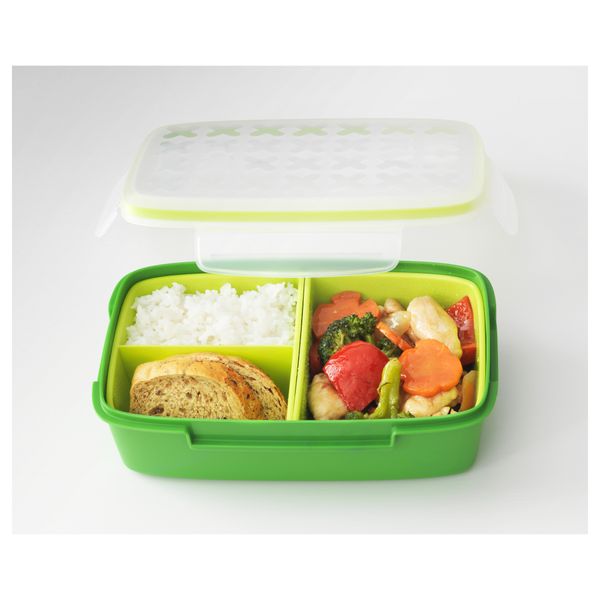 Контейнер для завтрака ФЕСТМОЛТИД, зеленый (22x14x7 см) - фото 3