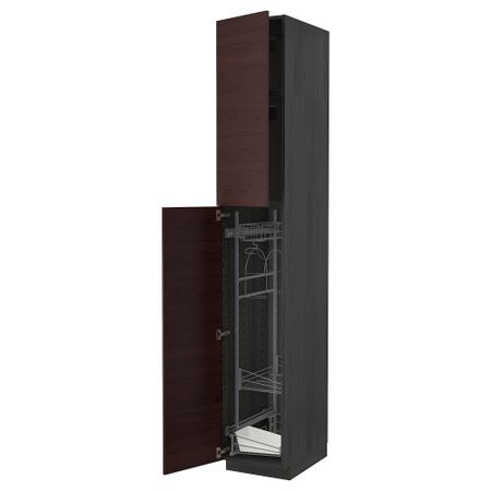 Высокий шкаф с отделением для аксессуаров для уборки, 40x60x240 cm IKEA METOD МЕТОД 194.686.39