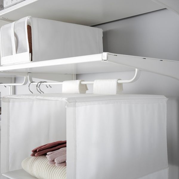 Настенная шина, полки/штанга, белый 132x41x199 см IKEA АЛЬГОТ 392.761.73 - фото 4