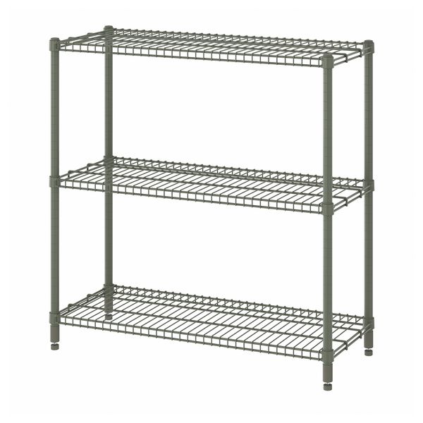 Стеллаж, серо-зеленый, 92x36x94 см IKEA OMAR ОМАР 504.830.72 - фото 1