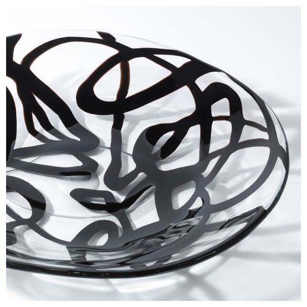 Миска ФИРАНДЕ, прозрачное стекло, черный (35 см) - фото 5