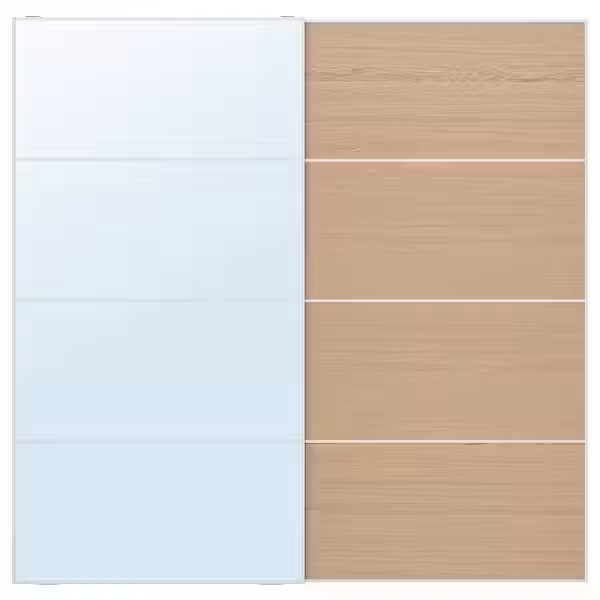 AULI / MEHAMN Пара раздвижных дверей - схема-чертеж с размерами