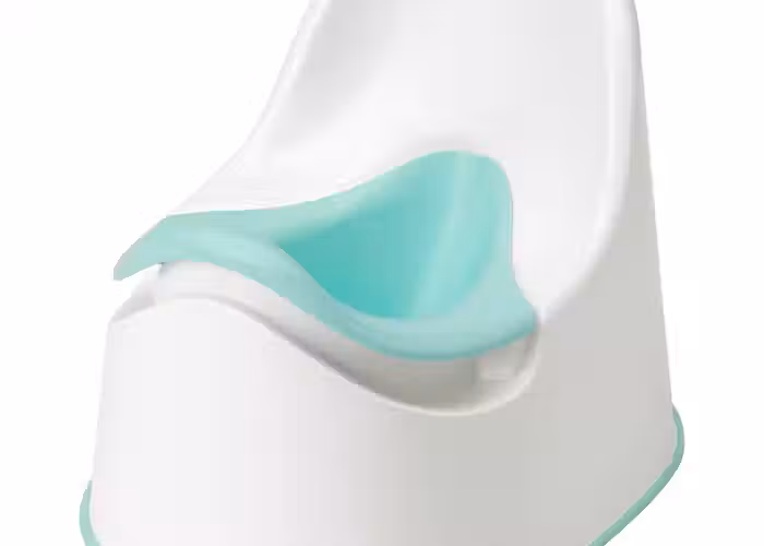 LOCKIG Горшок - белый/бирюзовый