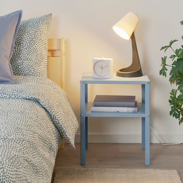 Тумба прикроватная, серо-синий светлый 37x28 см IKEA KNARREVIK КНАРРЕВИК 105.155.41 - фото 3