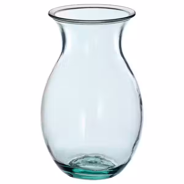 BERGKÖRSBÄR БЕРГКЁРСБЭР Ваза - стекло/зеленый 20 см - фото 1