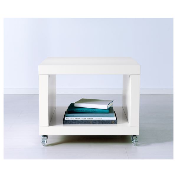 Стол приставной на колесах ЛАКК, белый (55x55 см) - фото 2