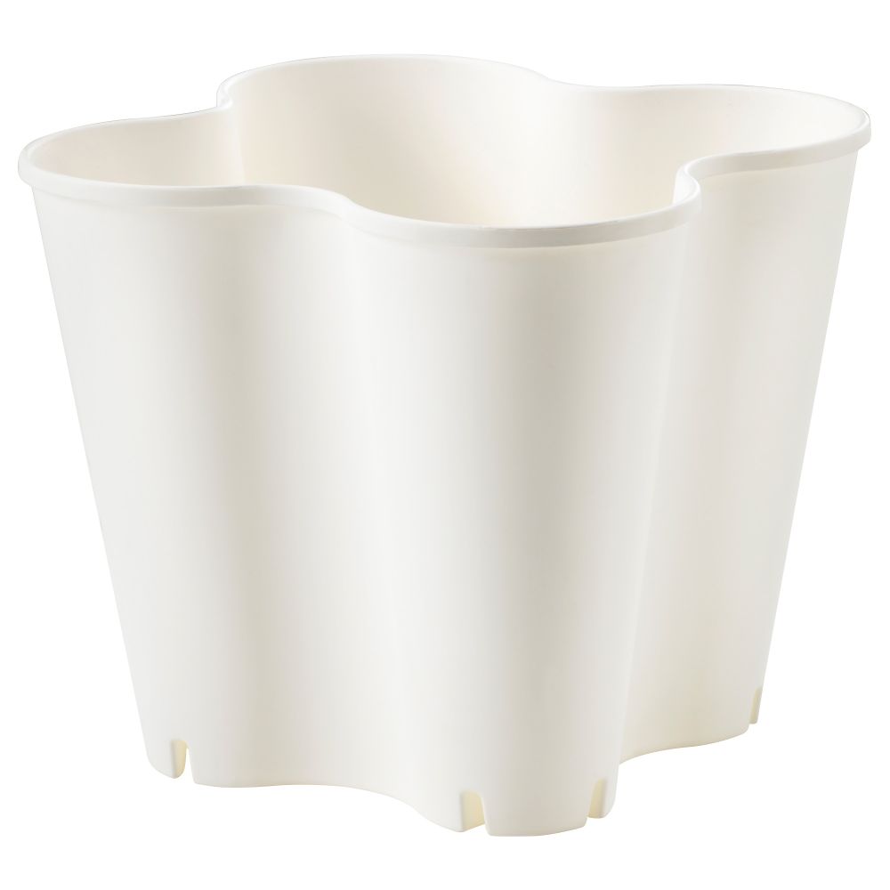 Кашпо ЮРДГУББЕ, д/дома/улицы, белый - схема-чертеж с размерами