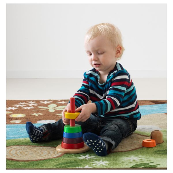 Пирамидка МУЛА, разноцветный, бук - схема-чертеж с размерами