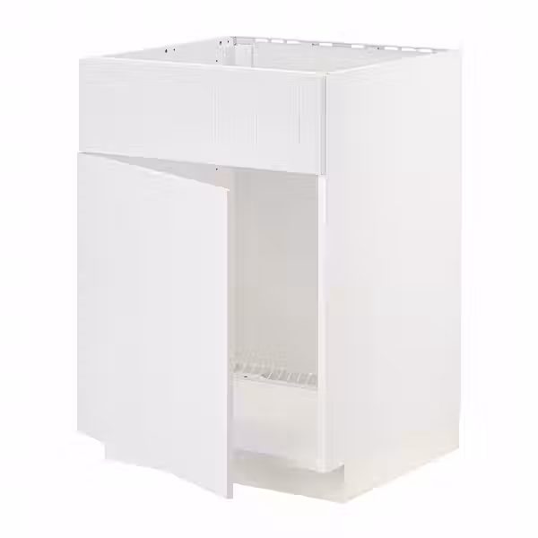 METOD Шкаф под мойку/дверь/фасад - белый/Stensund белый 60x60 см - фото 1