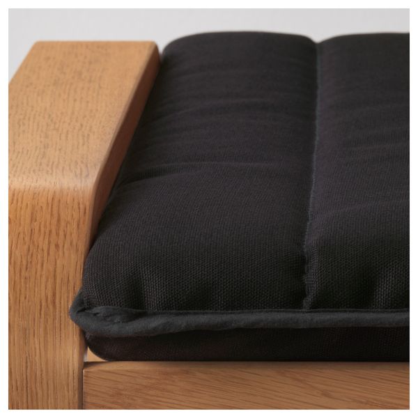 Табурет для ног ПОЭНГ, дубовый шпон, Ранста черный - фото 3