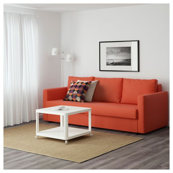 Диван-кровать 3-местный ФРИХЕТЭН, Шифтебу темно-оранжевый - фото 2
