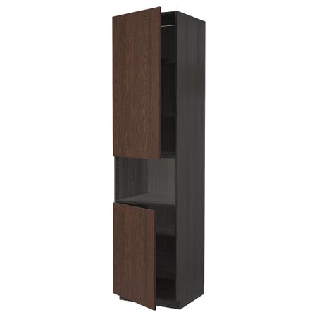 Высокий шкаф для СВЧ, 2 дверцы, полки, 60x60x240 cm IKEA METOD МЕТОД 894.671.94