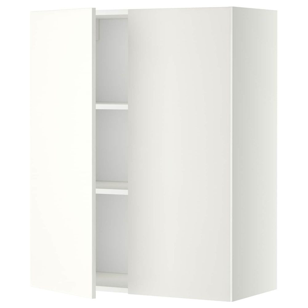 Навесной шкаф с полками/2дверцы, белый/Хэггеби белый 80x100 см IKEA METOD МЕТОД 592.261.58 - схема-чертеж с размерами