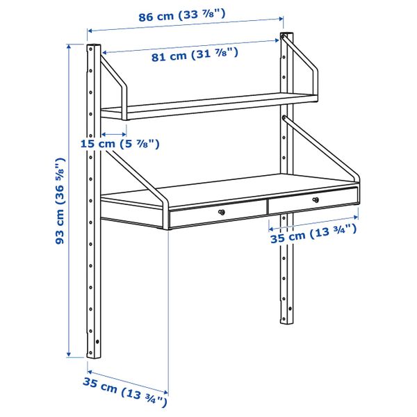 IKEA, дополнительный ракурс - схема-чертеж с размерами